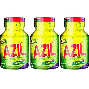 Kit 3 Azil Efervecente Sabor Limão e Uva Unilife 120g Vegano