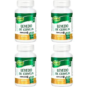 Kit 4 Levedo de Cerveja Unilife 200 comprimidos - Vegano