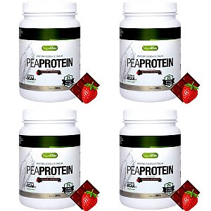 Kit 4 Pea Protein Cacau C/ Morango VeganWay 900g - Vegano