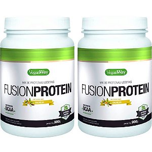 Kit 2 Fusion Protein Baunilha VeganWay 900g Proteína Vegana