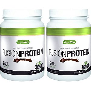 Kit 2 Fusion Protein Cacau VeganWay 900g - Proteína Vegana