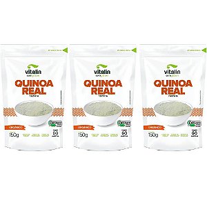 Kit 3 Farinha Quinoa Real Orgânica Vitalin 150g