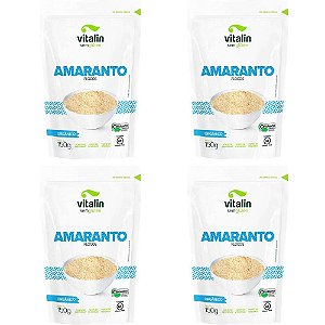 Kit 4 Amaranto em Flocos Orgânico Vitalin 150g