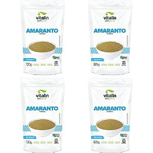 Kit 4 Farinha Amaranto Orgânica Vitalin 120g