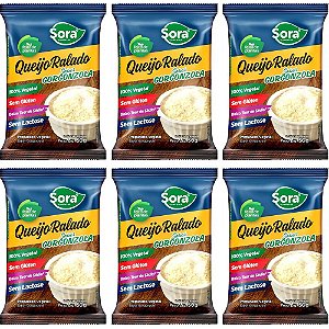 Kit 6 Queijo Ralado Gorgonzola Vegetal Sora 50g - Vegano