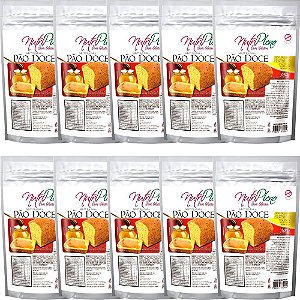 Kit 10 Mistura para Pão Doce Sem Glúten Nutripleno 300g