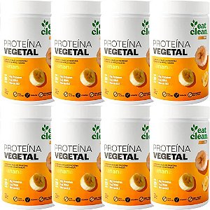 Kit 8 Vegan Protein Banana Eat Clean 600g - Proteína Vegana