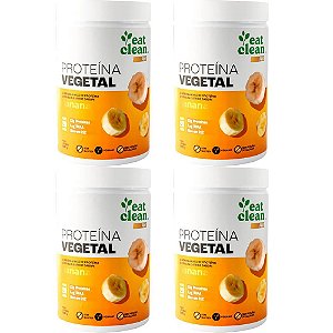 Kit 4 Vegan Protein Banana Eat Clean 600g - Proteína Vegana