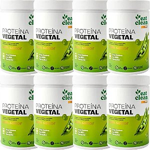 Kit 8 Vegan Protein Sem Sabor Eat Clean 600g - Proteína Vegana