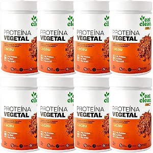 Kit 8 Proteína Vegetal Cacau Eat Clean 600g - Proteína Vegana