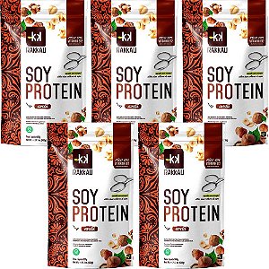 Kit 5 Soy Protein Avelã Rakkau 600g Vegano Proteína de Soja