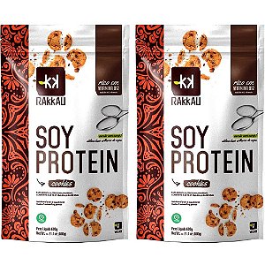 Kit 2 Soy Protein Cookies Rakkau 600g Vegano Proteína Soja