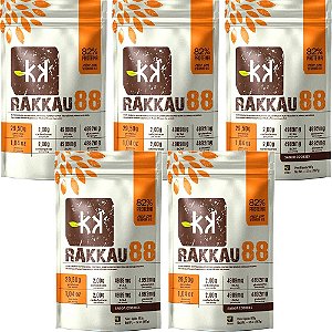 Kit 5 Rakkau 88 Cookies Rakkau 907g Vegano Proteína de Arroz