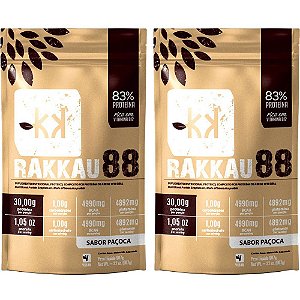 Kit 2 Rakkau 88 Paçoca Rakkau 907g - Vegano - Proteína Arroz