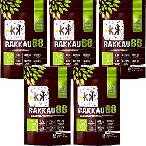 Kit 5 Rakkau 88 Cacau Rakkau 907g - Vegano - Proteína Arroz