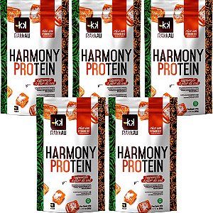 Kit 5 Harmony Protein Caremelo e Flor de Sal Rakkau 600g