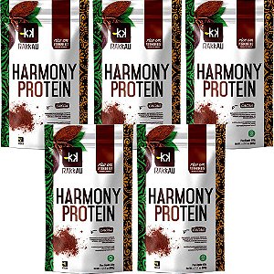 Kit 5 Harmony Protein Cacau Rakkau 600g - Vegano - Proteína