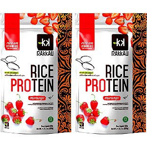 Kit 2 Rice Protein Morango Rakkau 600g - Vegano - Proteína