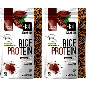 Kit 2 Rice Protein Cacau Rakkau 600g - Vegano - Proteína