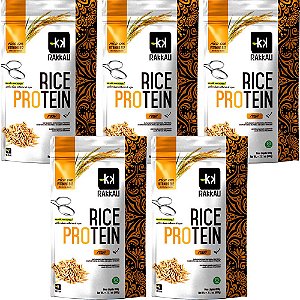 Kit 5 Rice Protein Natural Rakkau 600g Vegano Proteína Arroz