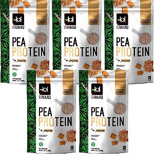 Kit 5 Pea Protein Paçoca Rakkau 600g - Vegano - Proteína