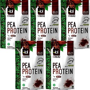 Kit 5 Pea Protein Cacau Rakkau 600g - Vegano - Proteína