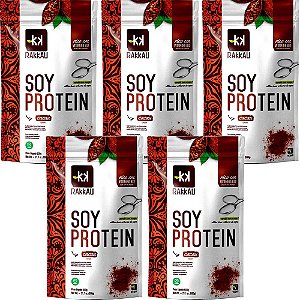 Kit 5 Soy Protein Cacau Rakkau 600g - Vegano - Proteína Soja