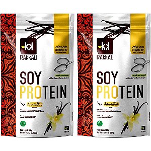 Kit 2 Soy Protein Baunilha Rakkau 600g - Vegano - Proteína