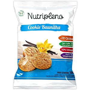 Cookie Baunilha Sem Glúten Nutripleno 100g - Vegano