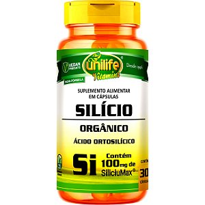 Silício Orgânico Ácido Ortosilícico Unilife 30 cápsulas