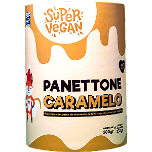 Panettone com Gotas de Chocolate ao Leite (500gr) + Creme de Caramelo (230gr) Super Vegan 730g