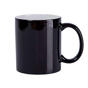 Caneca de Cerâmica para Sublimação Magica Preta 325ml
