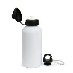 Squeeze Alumínio Tampa Dupla Branca 600ml