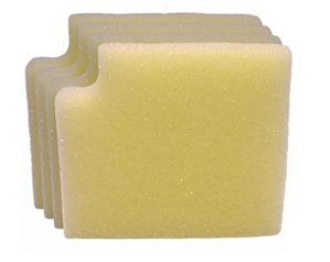 Elemento Filtro Ar Schulz Kit com 4 Pecas Csi4Br Csi6Obr Csi7.4 Ms3 Ms3.6 Msi2.6Ml Msi5.2Ml Msv10Vl Msv12 Msv18 Msv5.2Vl Csv10Pro Csv10Pratic Espuma