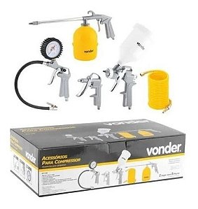 Kit Pintura E Acessórios P/ Compressor 5 Peças Acv500 Vonder