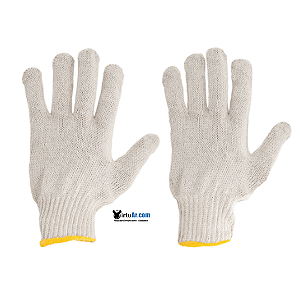 Luva de malha 4 fios branca encartelada - VONDER-7025000001