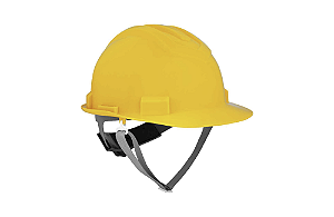 Capacete com Carneira Amarelo com Jugular e Suspensão com Catraca - VONDER
