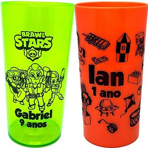 40 Copos Longdrink 320ml Personalizados frente e verso