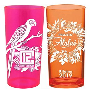160 Copos Longdrink 320ml Personalizados frente e verso