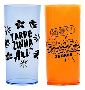 DUPLICADO - 280 Copos Longdrink 320ml Personalizados frente e verso