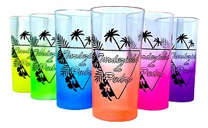 100 Copos Longdrink 320ml Personalizados Frent/vers Degrade