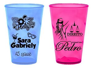 60 Copos Caldereta Twister 500ml Personalizados Frent/verso