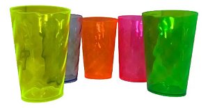 30 Copos Caldereta Twister Neon 500ml Sem Personalização