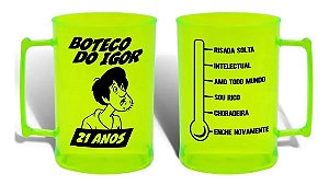 Kit 100 Canecas Chopp Personalizada Acrílica 430ml Fren/ver