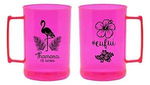 Kit 80 Canecas Chopp Personalizada Acrílica 430ml Fren/ver