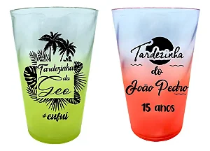 40 Copos 500ml Personalizados Tardezinha Sunset Degradê