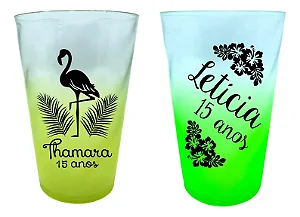 50 Copos 500ml Personalizados Tardezinha Sunset Degradê
