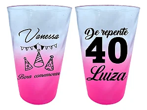 20 Copos 500ml Personalizados Tardezinha Sunset Degradê