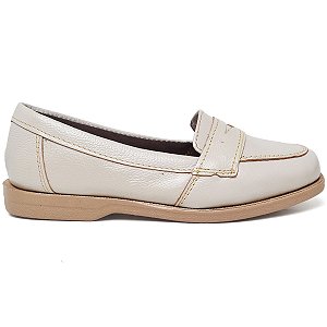 Sapato Feminino Coyote - Couro Legítimo Cor Off-White