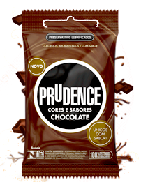 Preservativo Prudence - Cores e Sabores Chocolate - 3 un